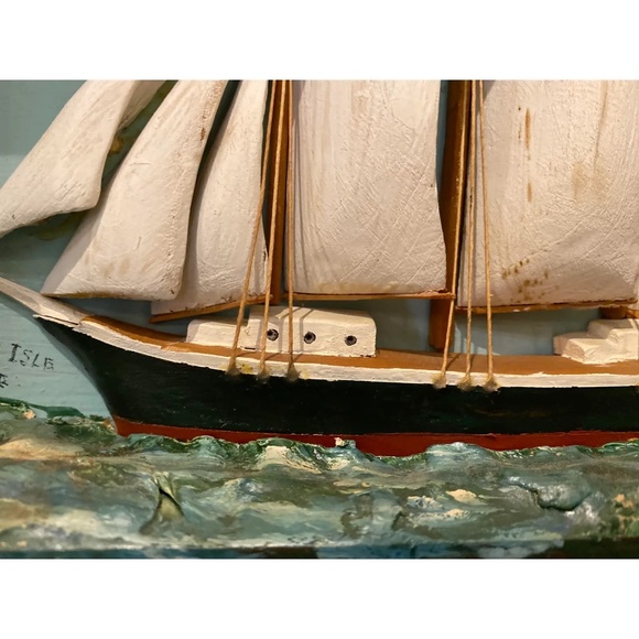ANTIQUE Deer Isle Sailboat Dioramas S/3 - Picture 9 of 14